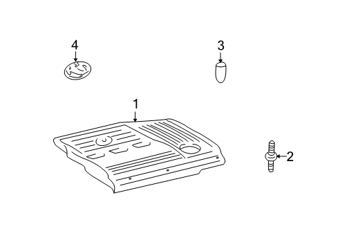 2002 Toyota Highlander Engine Appearance Cover Diagram