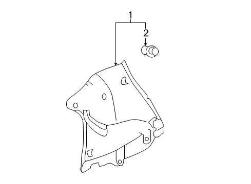 2012 Toyota Prius C Interior Trim - Quarter Panels Diagram