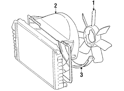 1987 Toyota Van Cooling System, Radiator, Water Pump, Cooling Fan Diagram 1 - Thumbnail