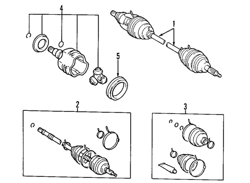 2004 Toyota RAV4 Front Axle Shafts & Joints, Drive Axles Diagram