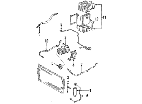 1992 Toyota Land Cruiser A/C Compressor Diagram