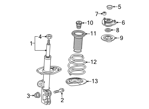 2018 Toyota Corolla iM Struts & Components - Front Diagram