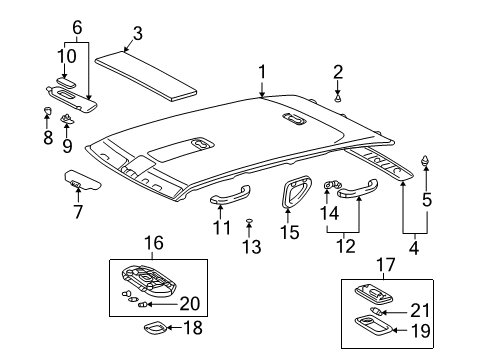 Pad, Roof Silencer Diagram for 63348-60010