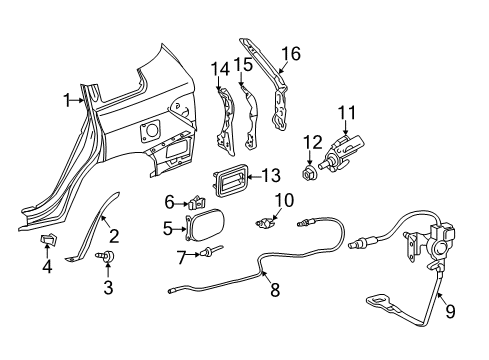 2012 Toyota Highlander Fuel Door Diagram