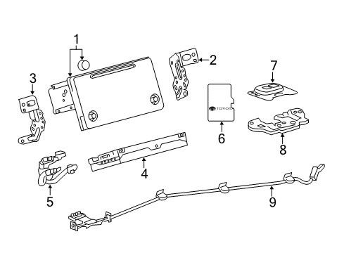 2016 Toyota Prius Navigation System Components Diagram