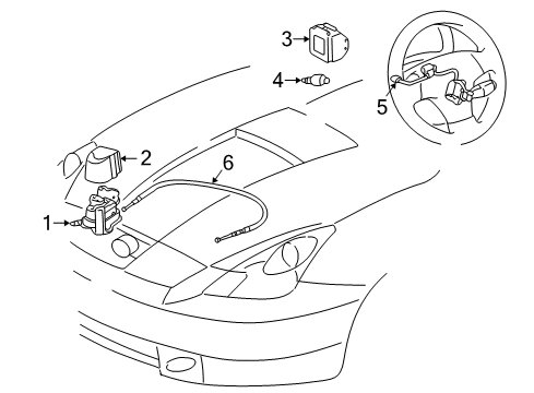 2001 Toyota Celica Cable Diagram for 78150-20180