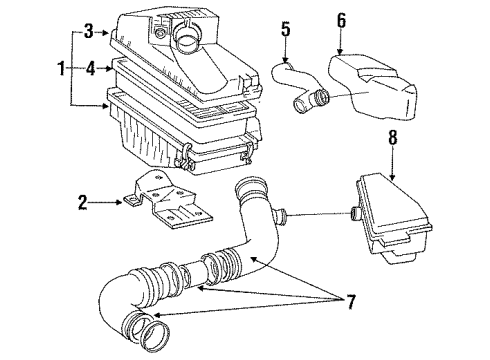 1994 Toyota MR2 Air Intake Diagram