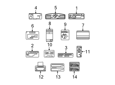 2013 Toyota Tundra Information Labels Diagram