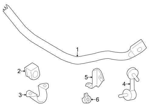 2024 Toyota Sequoia Stabilizer Bar & Components - Rear Diagram
