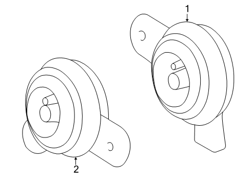 2002 Toyota MR2 Spyder Horn Diagram for 86520-17130