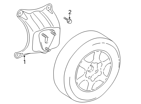 2000 Toyota RAV4 Carrier & Components - Spare Tire Diagram
