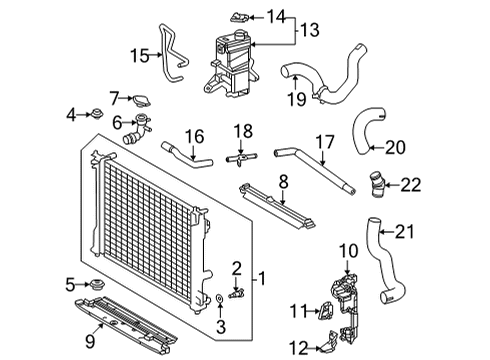 Tank Assembly, Radiator Reserve Diagram for 16470-25050