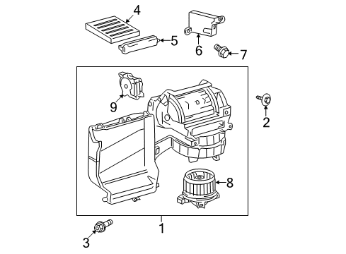 2010 Toyota Tundra Heater Core & Control Valve Diagram 2 - Thumbnail