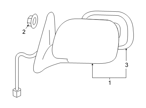 2006 Toyota Tundra Outside Mirrors Diagram 1 - Thumbnail