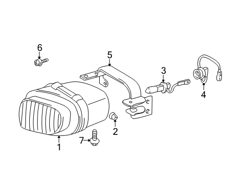Bulb, Fog Lamp Diagram for 90981-13018