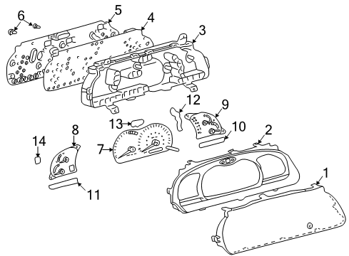 2002 Toyota Sequoia Instruments & Gauges Diagram