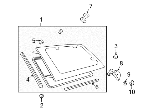 2004 Toyota Sienna Side Glass Diagram