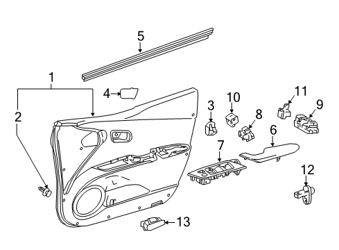 2021 Toyota Prius AWD-e Mirrors Diagram