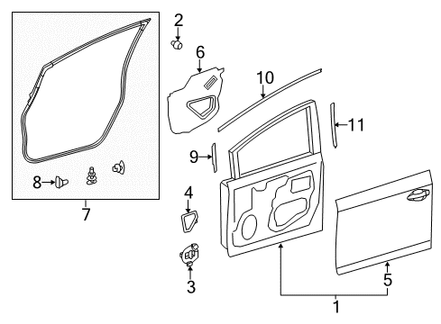2016 Toyota Prius V Front Door Diagram