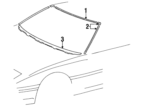 1992 Toyota Supra Reveal Moldings Diagram