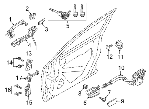 2019 Toyota Yaris Window Switch, Front Driver Side Diagram for 84820-WB005