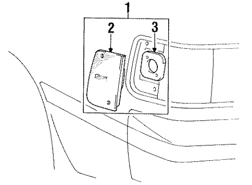 1988 Toyota Celica Rear Lamps - Side Marker Lamps Diagram
