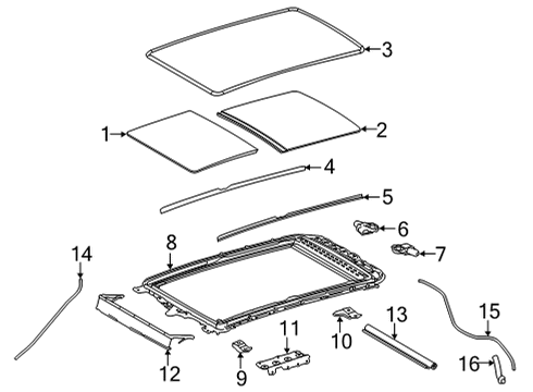 2020 Toyota Highlander Sunroof Diagram 1 - Thumbnail