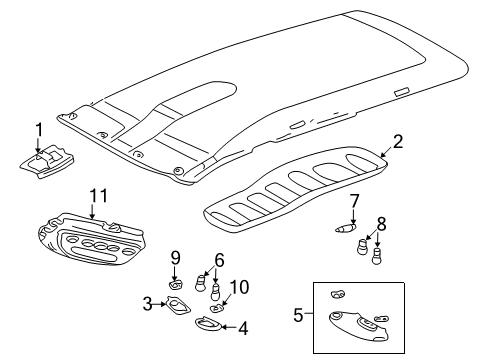 2005 Toyota Sequoia Overhead Console Diagram