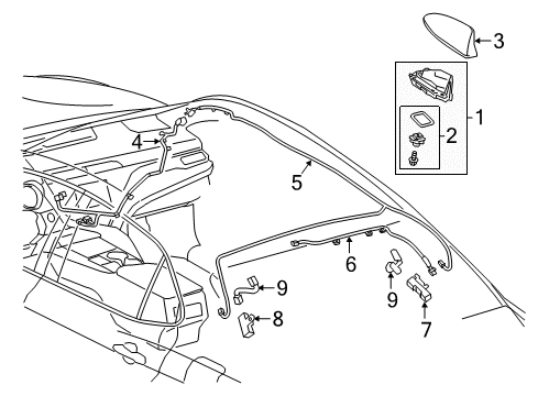 2020 Toyota Camry Antenna & Radio Diagram 2 - Thumbnail
