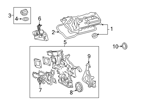 2010 Toyota RAV4 Valve & Timing Covers Diagram