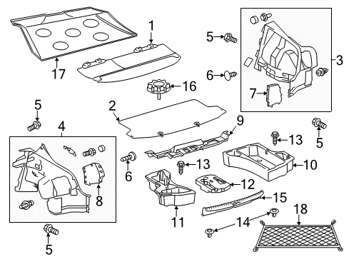 2013 Scion tC Interior Trim - Rear Body Diagram