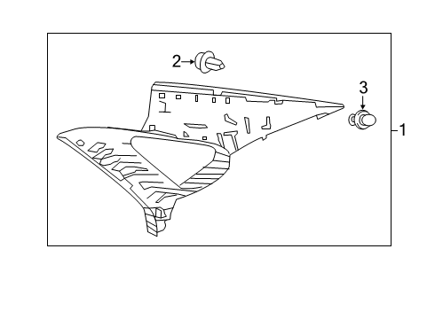 2020 Toyota Avalon Interior Trim - Quarter Panels Diagram
