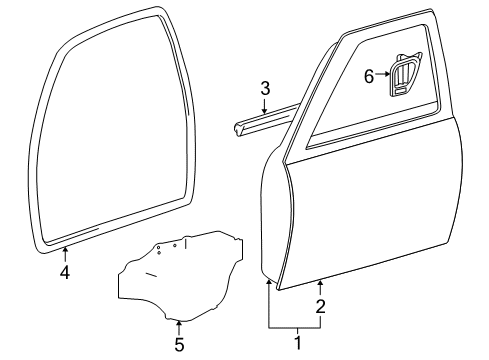 2014 Toyota Tacoma Front Door Diagram