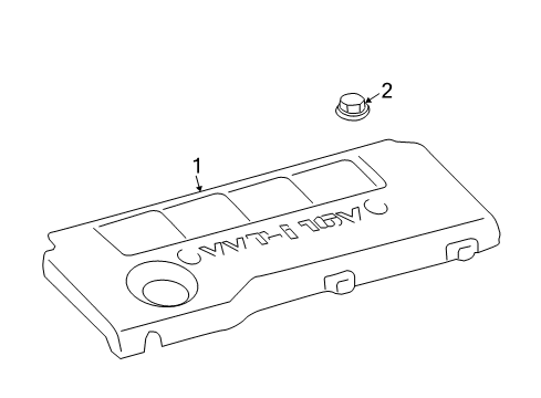 2012 Toyota Matrix Engine Appearance Cover Diagram