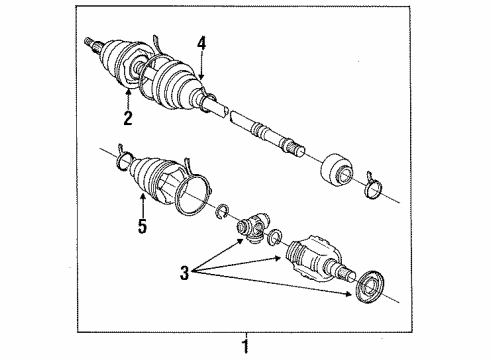 1994 Toyota MR2 Axle Shaft - Rear Diagram