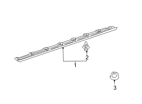 2004 Toyota Matrix Exterior Trim - Pillars, Rocker & Floor Diagram