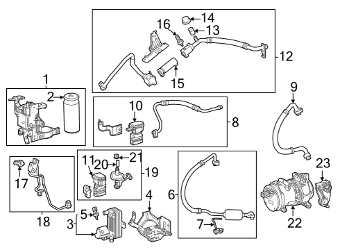 2023 Toyota bZ4X A/C Compressor Diagram