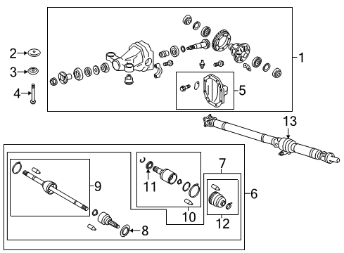 2016 Scion FR-S Axle & Differential - Rear Diagram