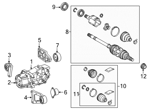 Support, Rear Differential, Passenger Side Diagram for 52380-42110