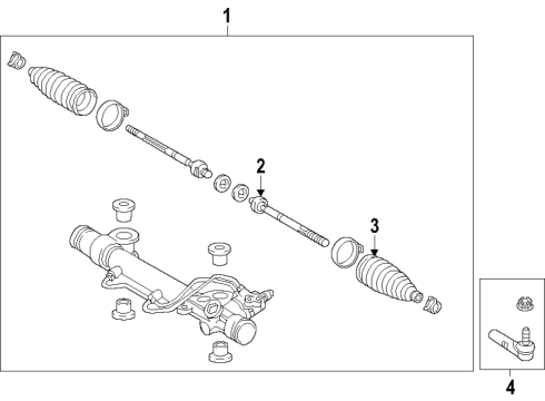 2020 Toyota Tacoma P/S Pump & Hoses, Steering Gear & Linkage Diagram 1 - Thumbnail