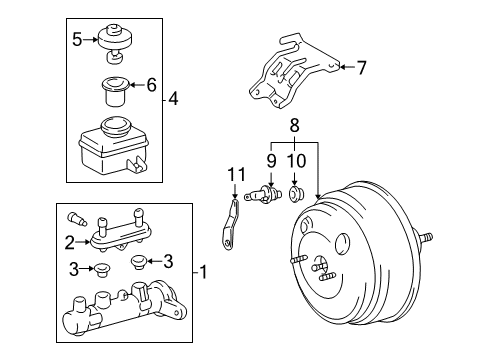 Strainer, Brake Master Cylinder Reservoir, Rear Diagram for 47299-32010