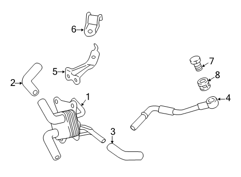 2020 Toyota Camry Oil Cooler Diagram 1 - Thumbnail