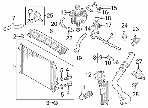 2023 Toyota Prius AWD-e Mass Air Flow Sensor Diagram for 22204-24010