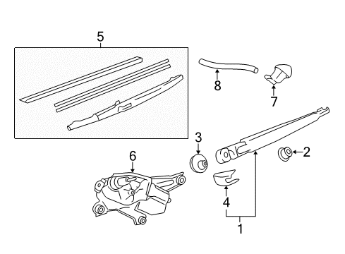 Nozzle, Rear Washer Diagram for 85391-60120