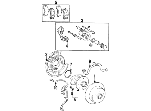 1999 Toyota Avalon Rear Brakes Diagram