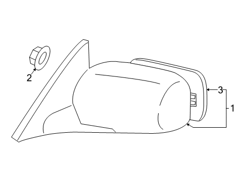 2004 Toyota Solara Outside Mirrors Diagram