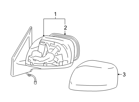 2009 Toyota Land Cruiser Outside Mirrors Diagram
