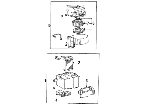 1993 Toyota Corolla Heater Core & Control Valve Diagram