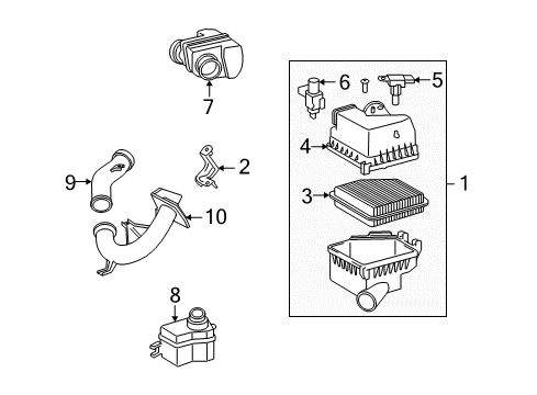 2008 Toyota RAV4 Air Intake Diagram