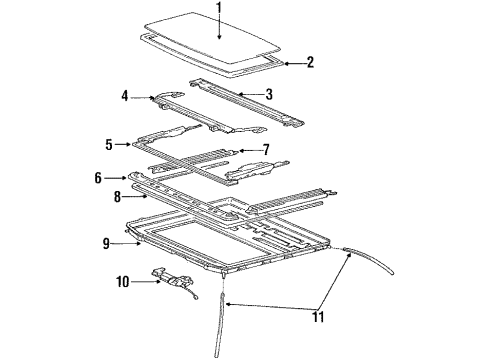 1992 Toyota Celica Seal Diagram for 63699-20030